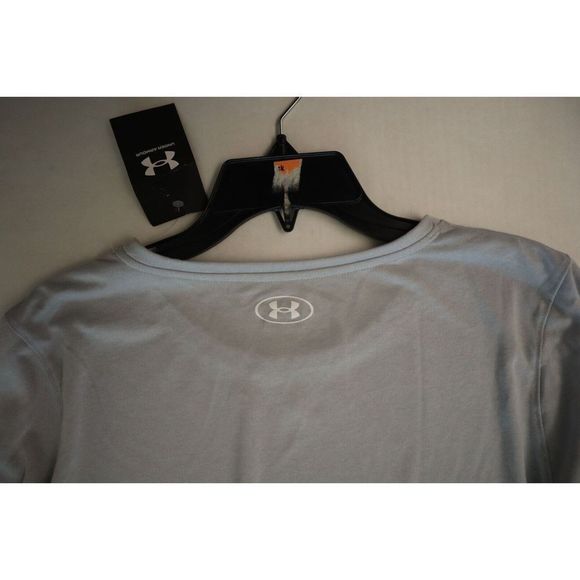 Under Armour 137685 Women Sz XL Mod Gray Light Heather/White Team Tech L/S Shirt - Picture 4 of 5